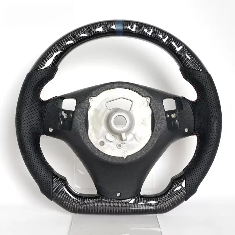 Real Carbon Fiber Car Steering Wheel Perforated Leather For BMW E90 E91 E92 E93 E89 E87 E70 E84 E83 E71 E82 E81 Car Accessories