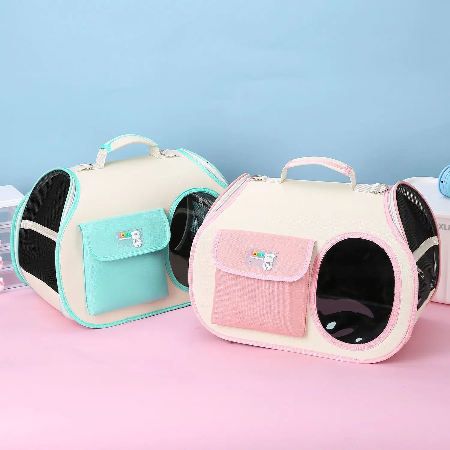 Cat Bag Pet Shoulder Bag Cat And Dog Portable Foldable Breathable Space Capsule Portable Cat Bag Outdoor Bag for Pets