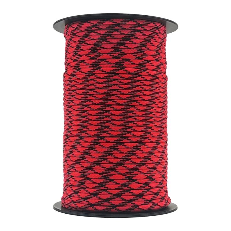 50/100M 7-adriges Fallschirmseil 550 4mm Outdoor Polyester Parachute-Seil Camping Überlebens-Zeltseil Gebündelte Wäscheleine – Detail 15