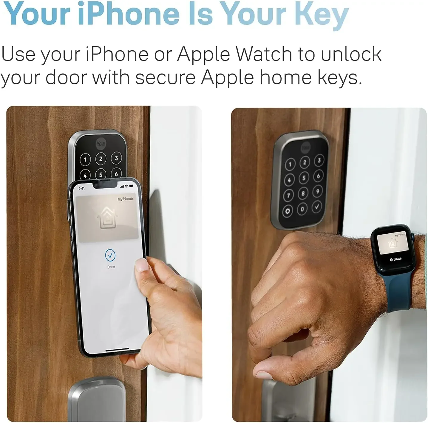 قفل 2 Plus من مفاتيح Apple Home (حكم في الفتح)، أقفال ذكية بدون مفتاح من البرونز المطلي بالزيت مع مدخل رمز لـ Wi-Fi