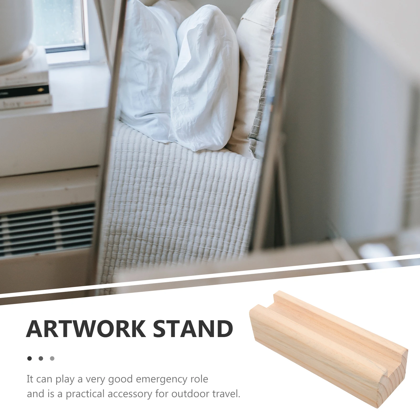 

Floor-standing Mirror Support Frame Standup Full Length with Holder for Fixed Pad Wood Wooden Body