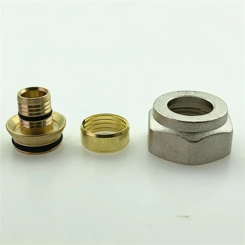 4set Floor Heating 16/12mm Joints Floor Heating Sub-catchment Geothermal Water Manifold Joint Brass Joint Fittings