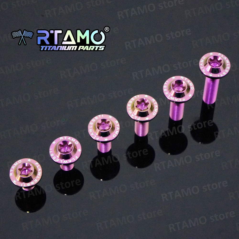 RTAMO Bolzen Titan M6X10/12/15/18/20/25/30mm Torx Kopf Fahrrad Motorrad Modifikation Dekoration Schraube Ti Verschluss 1pc – Detail 3