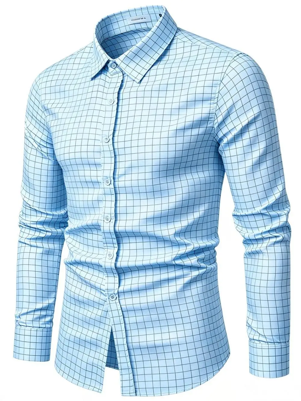 Men's checkered shirt, simple and comfortable, suitable for daily commuting and casual wear, 16 colors, multiple sizes