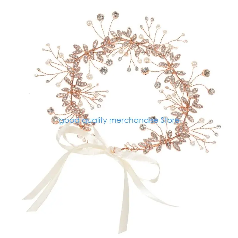 Y5JD حزام خصر كريستال لؤلؤي قابل للتعديل حزام خصر أنيق خصر ديكورات لفستان زفاف العروس والمناسبات الرسمية #5