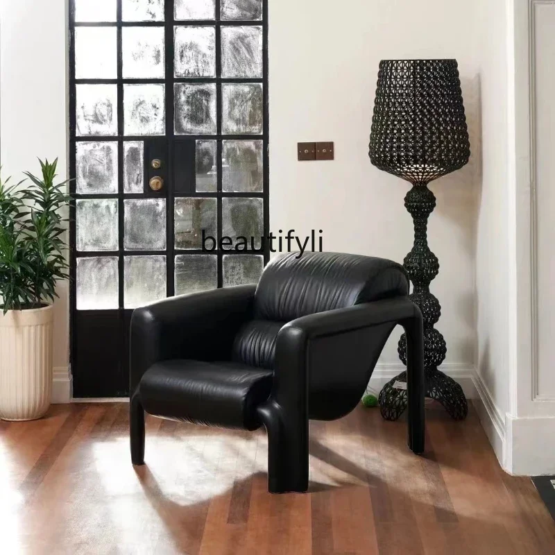 

cqyMedieval simple designer light luxury furniture, lazy leisure chair Nordic fiberglass single sofa chair
