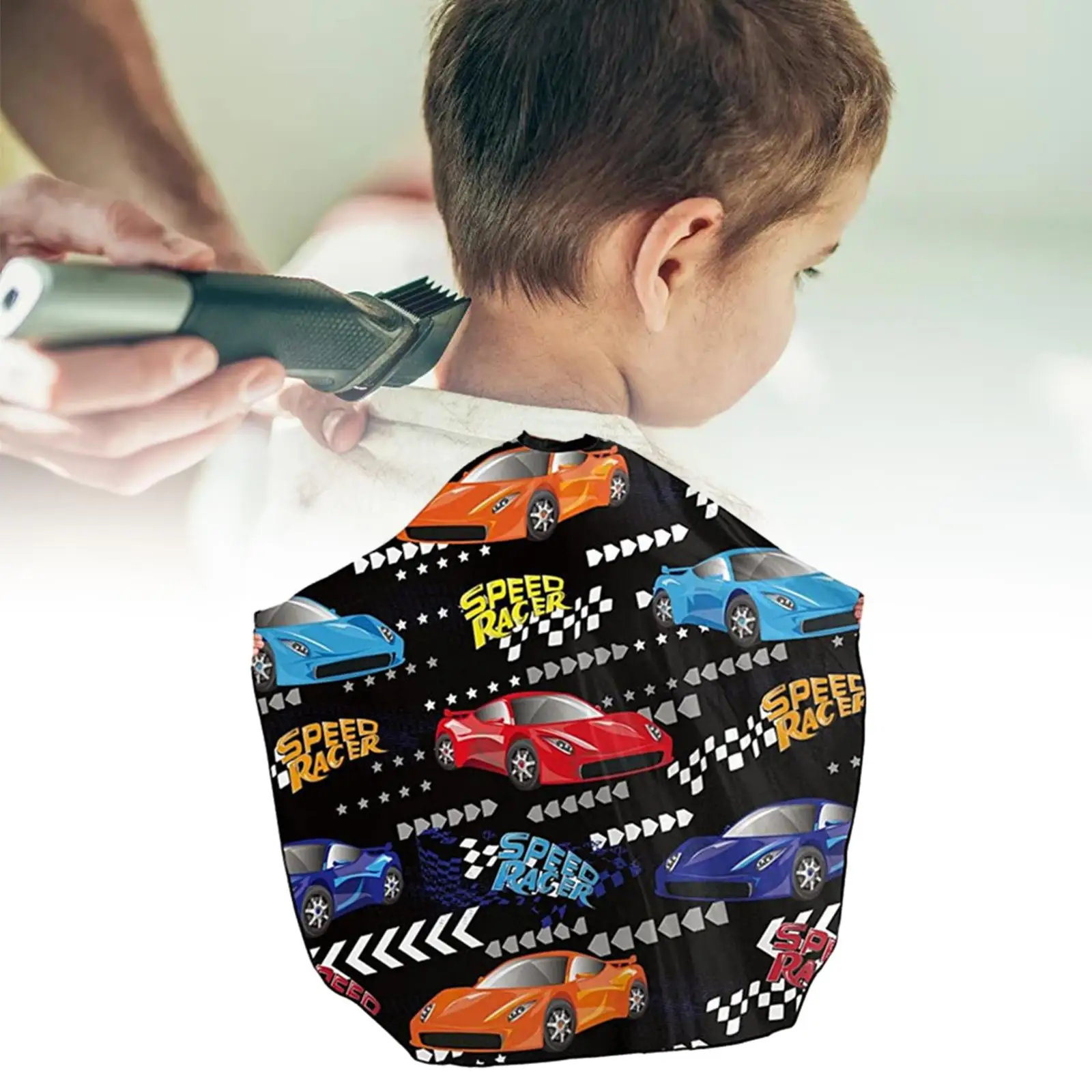 Child Hair Cutting Cape Cartoon Professional Reusable Waterproof Kids Barber Cape for Perm Shop Hair Dye Hairdressing Shampooing