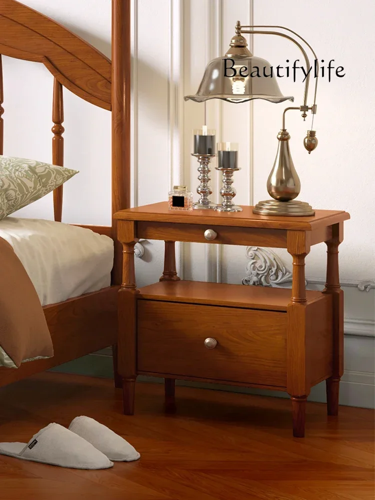 Muebles para el hogar, todos los artículos, mesita de noche Medieval de madera de fresno para dormitorio, armario de almacenamiento para cabecera de cama retro de 40 cm de ancho