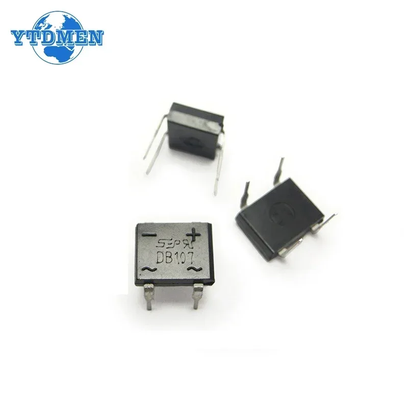 10/50PCS DB107 Diode Bridge 1A 1000V DIP4 Single Phases Diode Rectifier Bridges Electronica Componentes