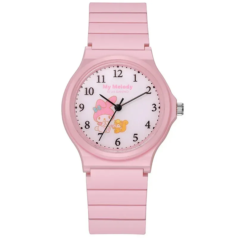 Sanrio Children Watch Kuromi My Melody Quartz Watch Cinnamoroll Pochacco Anime Children'S Student Silicone Watch Toys
