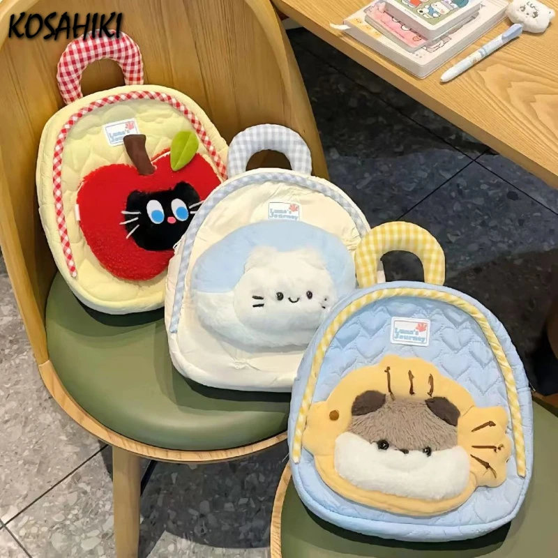 

Y2k Aesthetic Patchwork Cartoon Kawaii Cute Backpack Sweet Fashion Chic Girls Mini Handbags Women Preppy Casual Backpacks Trendy