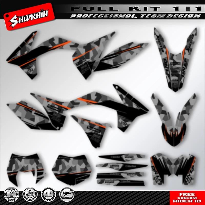 

Мотоциклетные графические фоны Sawrain, наборы наклеек для KTM SX SXF 2011 2012, EXC XCW 2012 2013 008