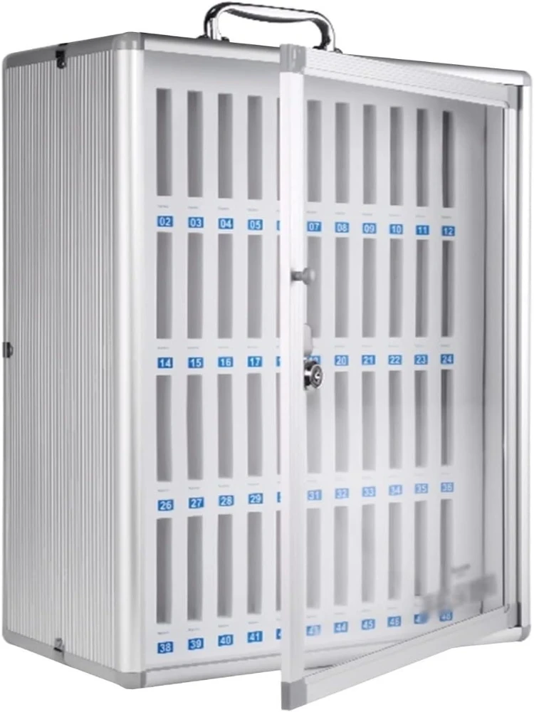 خزانة تخزين الهاتف، صندوق إيداع آمن للهاتف مثبت على الحائط، صناديق الهاتف المحمول مع أقفال الموظفين #1