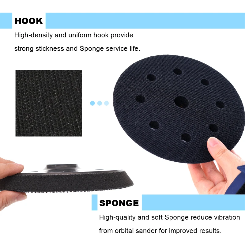7 Inch 180MM Wall Polishing Pad Sanding Grinding Disc Sandpaper Sanding Pad  Pneumatic Sander Sandpaper Disk Walls Woodworking