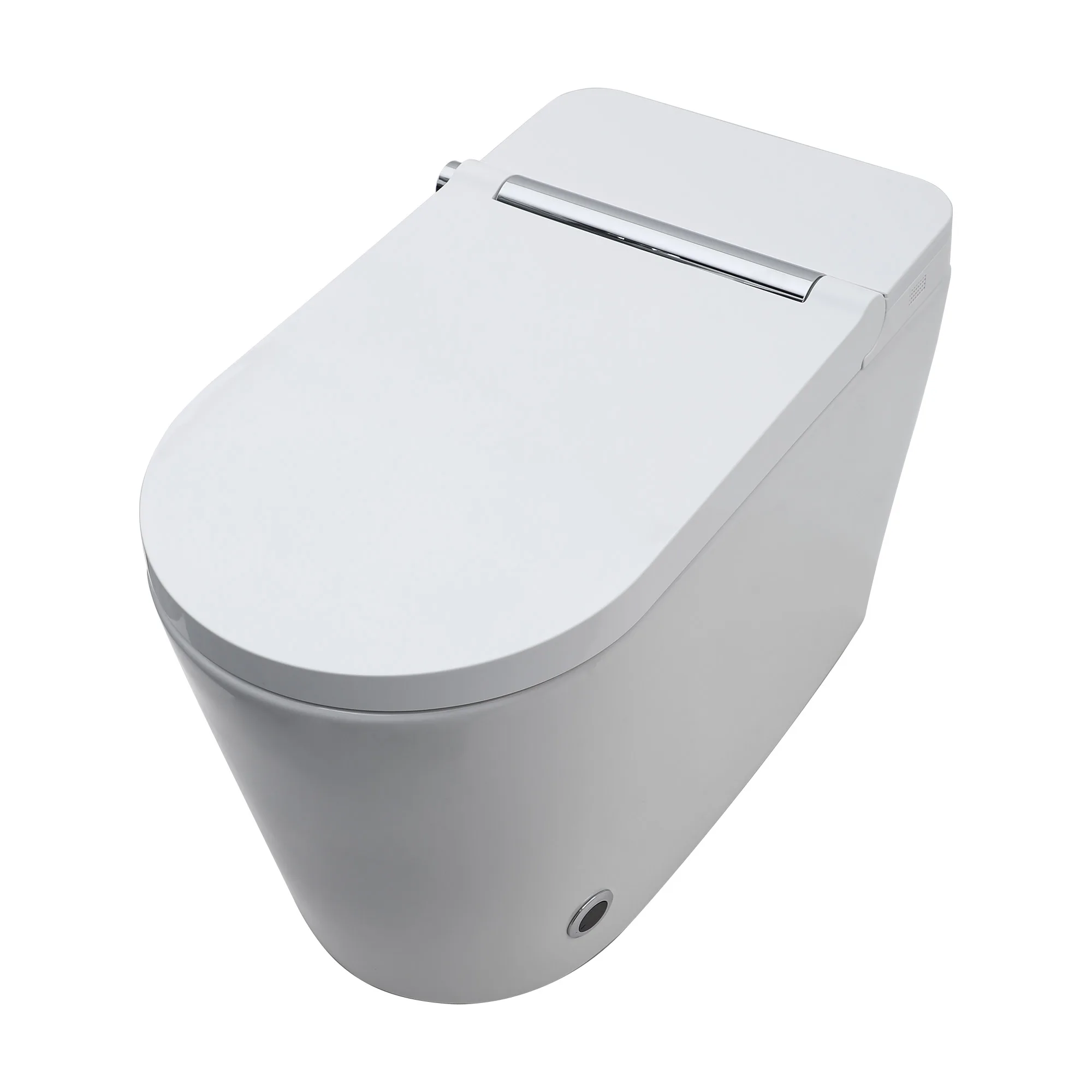 Smart Toilet for bathrooms with  Bidet Auto Open/Close Lid &with  Built In  Heated  Seat,Foot Kick Flush White