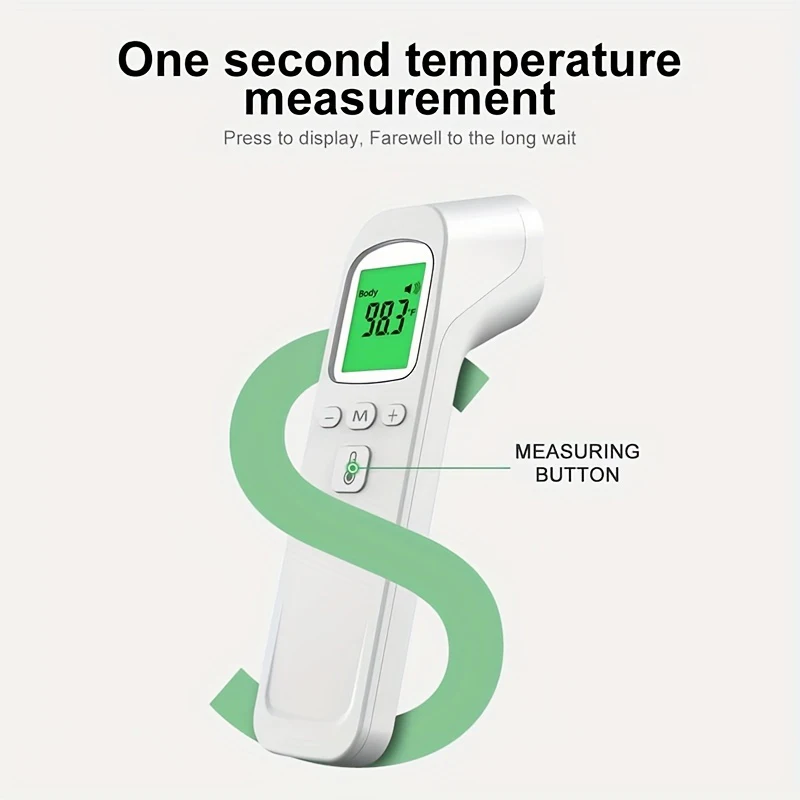 Multifunctionele Thermometer Drie-Kleuren Verlicht Display Voorhoofd Thermometer Digitale Display Infrarood Alarm Menselijk Lich