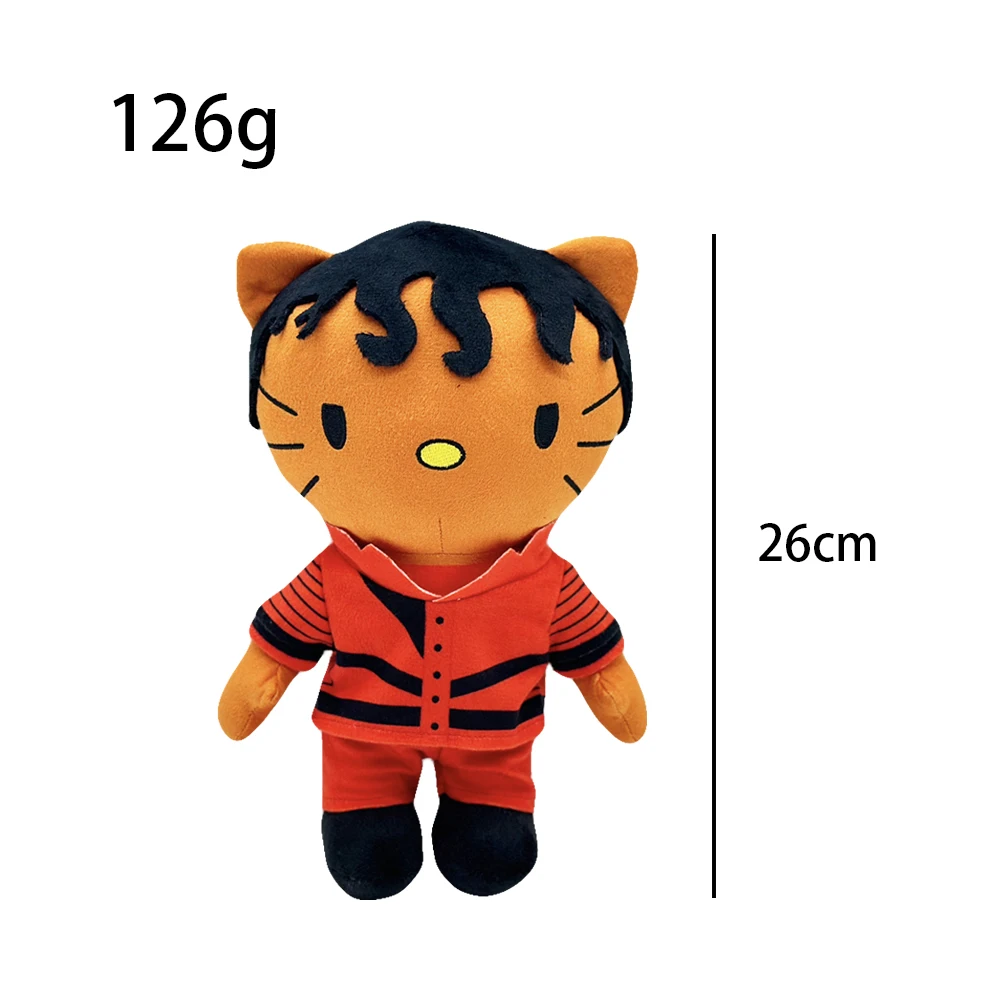 Hello Kitty Michael Jackson avec rouge ensemble complet vêtements en peluche poupée Figure en peluche mignon garçon filles Fans recueillir des cadeaux
