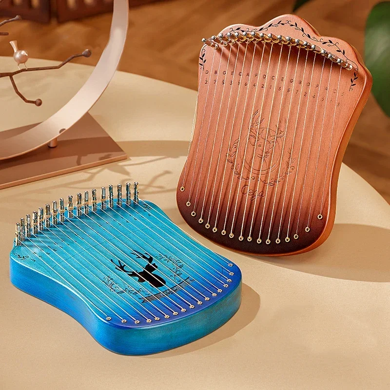 17 String Lyre Harp Portable Solid Beech Wood Harp String Musical Instrument With Tuning Wrench For Beginners CLEARANCE SALE