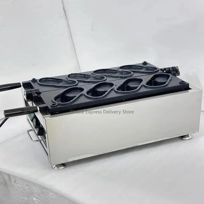 Electric Shoe-Shaped Waffle Making Machine Set Non-Stick Coated 4pcs Commercial Bread Baker Shoe Form Maker for Kitchen