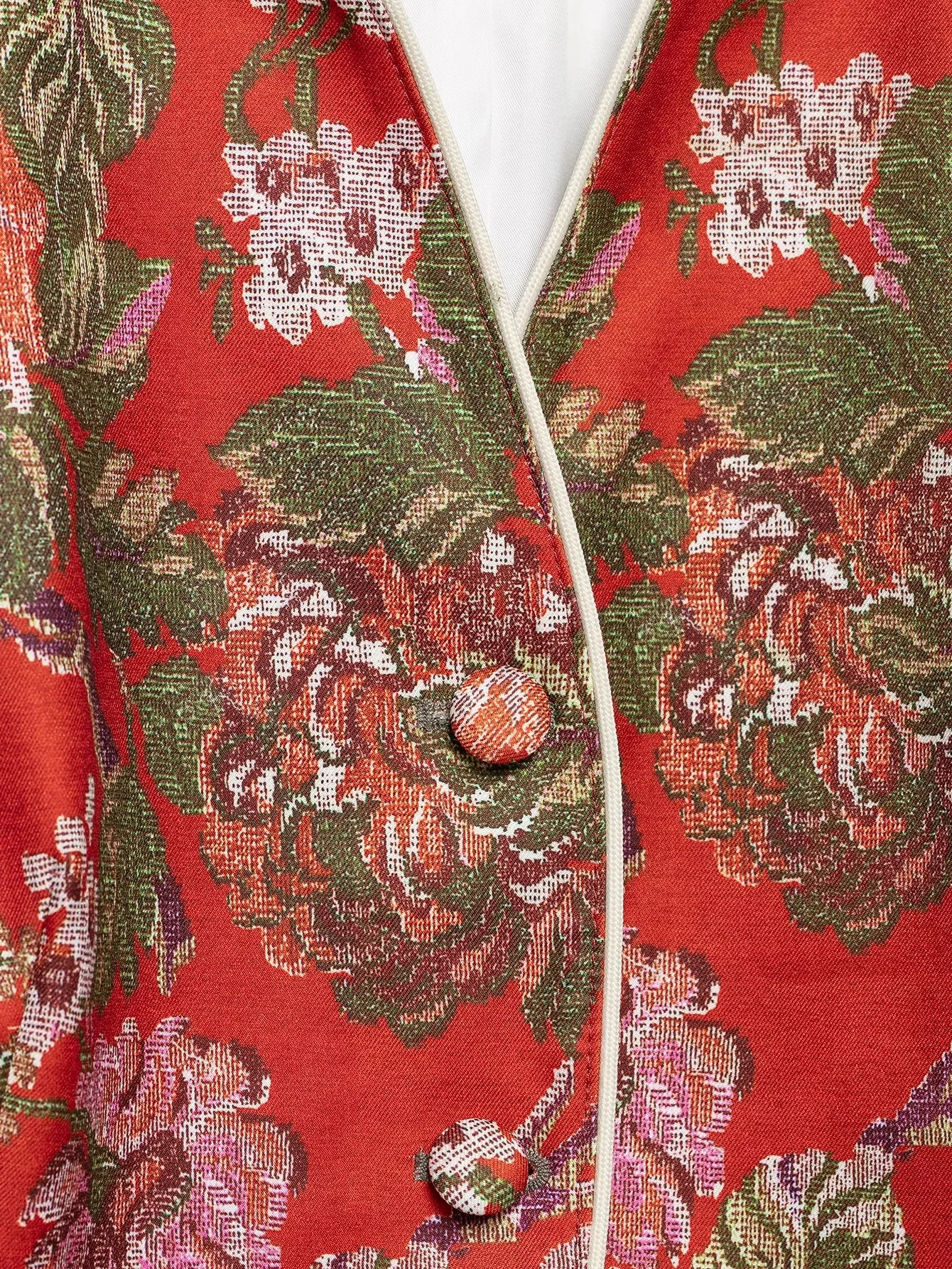 KONDALA Vintage Casual Chic Damenjacke mit Blumenmuster, Stehkragen, Einreihige Jacke, Mode 2026 Herbst-Winter-Jacken – Detail 13