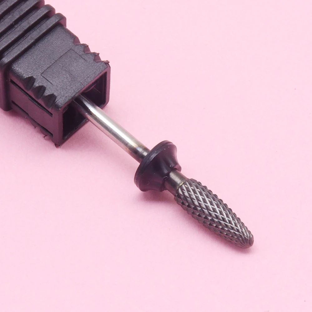 1Pcs 4mm Black-Plated Multi-Functional 2.35mm Nail Drill Bit, Polishing Head for Removing Nail Polish and Base Coat