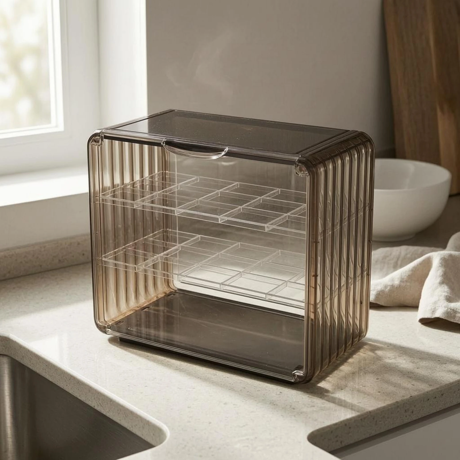 Acrylic Cup Storage Rack Trans - огляд і ціна Display Case Acrylic