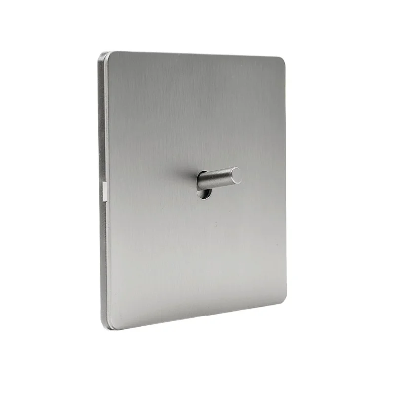Interruttore a levetta per lampada da parete per la casa Interruttore da pannello in acciaio inossidabile con leva retrò a 2 vie da 1-4 gruppi