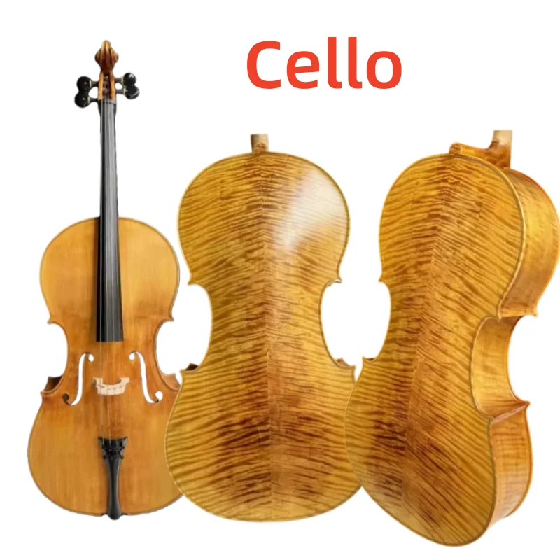 Professional High Flames Cello 4/4,Top Level handcrafted Full size Cello,Master sound
