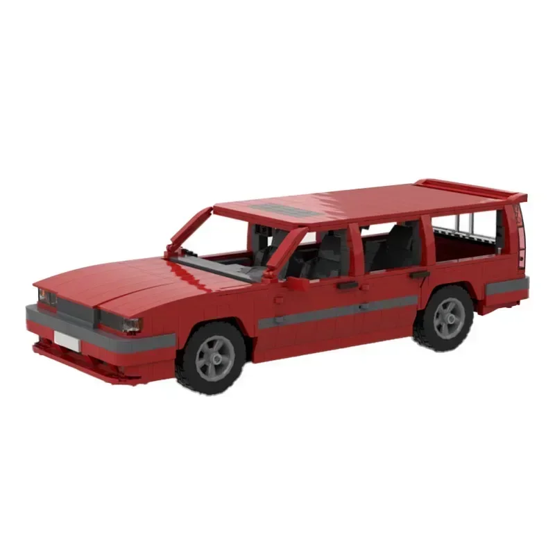 MOC-124037 Red New Station Wagon Assembly Brick Model • 1536 Parts Building Blocks Custom Toy Gift for Adults and Kids Birthday