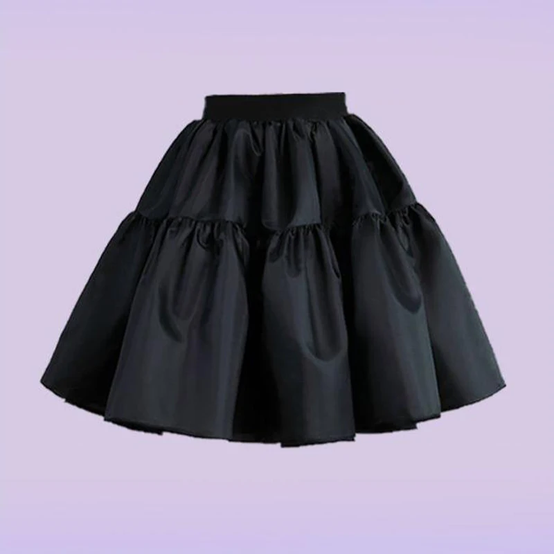 Saia com bustle para mulheres, saia com bolo, elegante e doce Lolita, JK