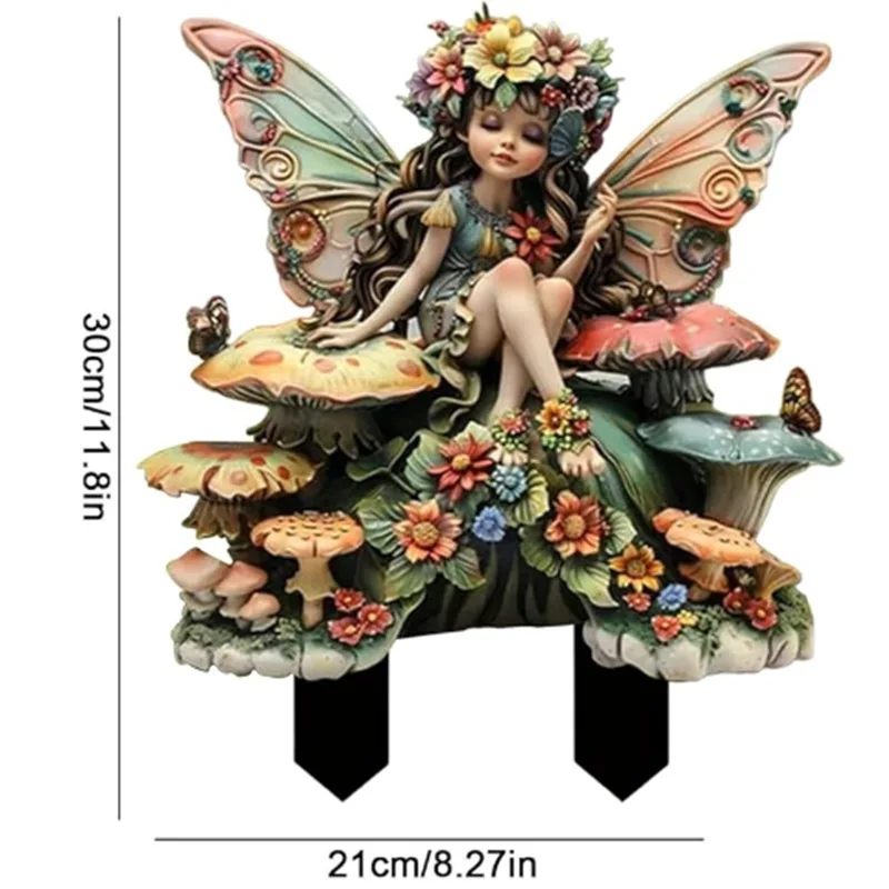 Hot Sale Fashion Wooden Fairy Angel Garden Decoration West Bagpipe Pendant Garden Decoration Flower Pot Popular Style