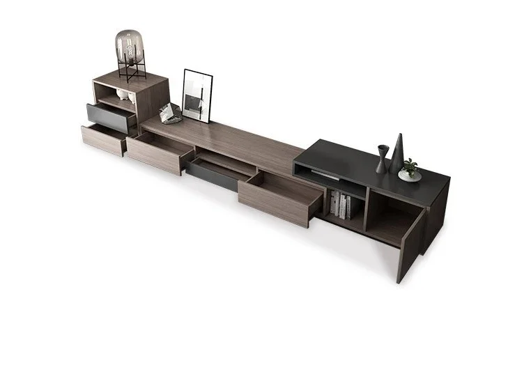 

TV cabinet, large and small apartment, living room, retractable, multi-functional lift, Nordic