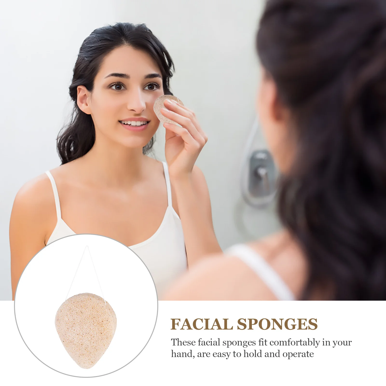 Facial Makeup Removal Sponge Konjak Puff Assorted Color High Quality Durable Easy to Use Improves Blood Circulation Blocks Pores