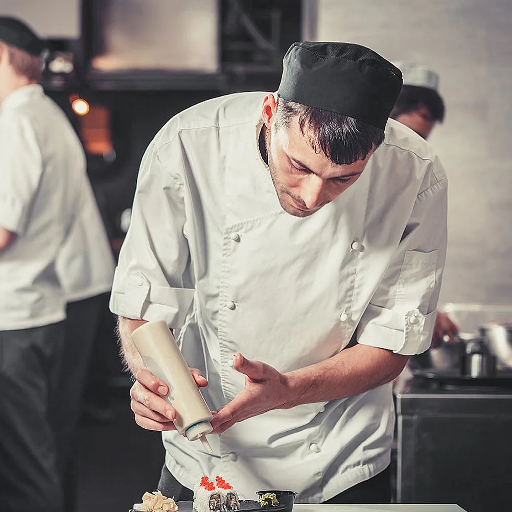 3 pçs respirável chef bonés preto ajustável unisex para cozinha cozinhar escolas de catering chef bonés respirável chapéu protetor