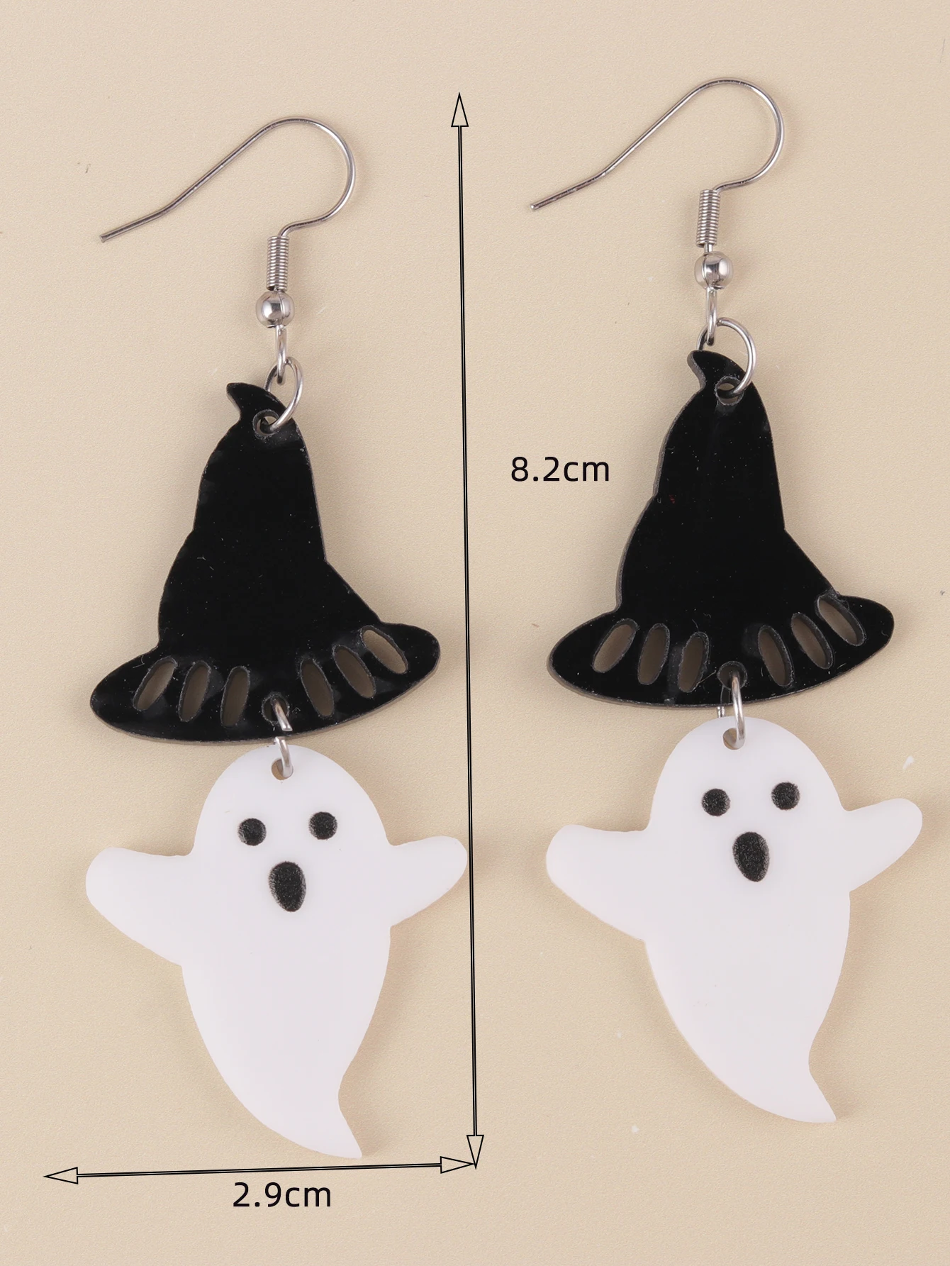 Halloween Earrings Jewelry Skull Ghost Knife Pattern Acrylic Dangle Earring Cute Cartoon Design Women Gift