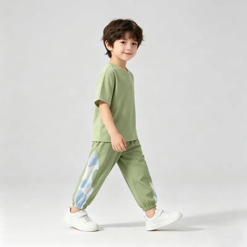 Children Sunscreen Pants Summer Mosquito-proof Pants for Kids Silk Quick-drying Boys Girls Trousers Teenager Joggers Clothes