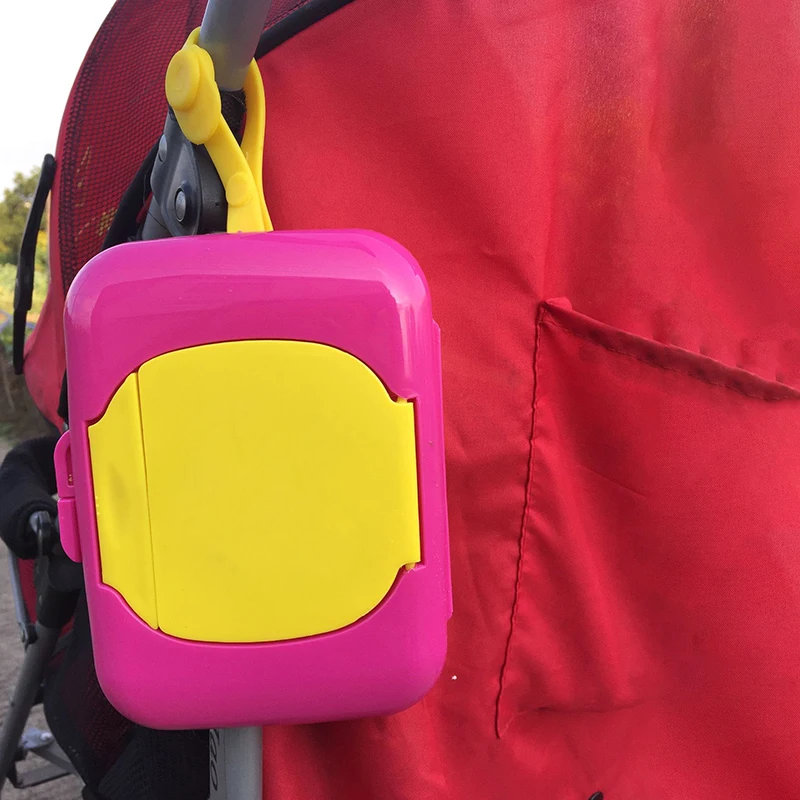 Cute Panda Wipes Case Baby Wipes Case Wet Wipe Box Dispenser For Stroller Portable Rope Lid Covered Tissue Boxes