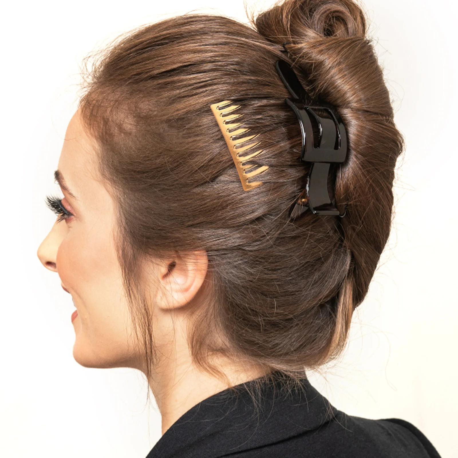 

4 шт., набор металлических боковых гребней для женщин, свадебные аксессуары, зажим для густых волнистых вьющихся волос, маленькая расческа с широкими зубьями