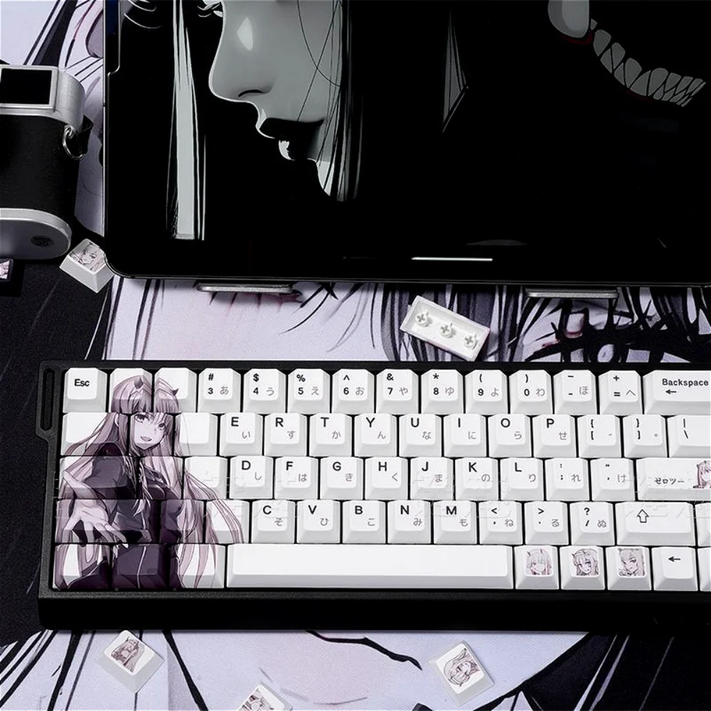 Key Cap Dragon Woman 02 Cherry PBT 140 Key Custom Keyboard Key Cap Set for 66/68/86/96/98/104 Mechanical Keyboard