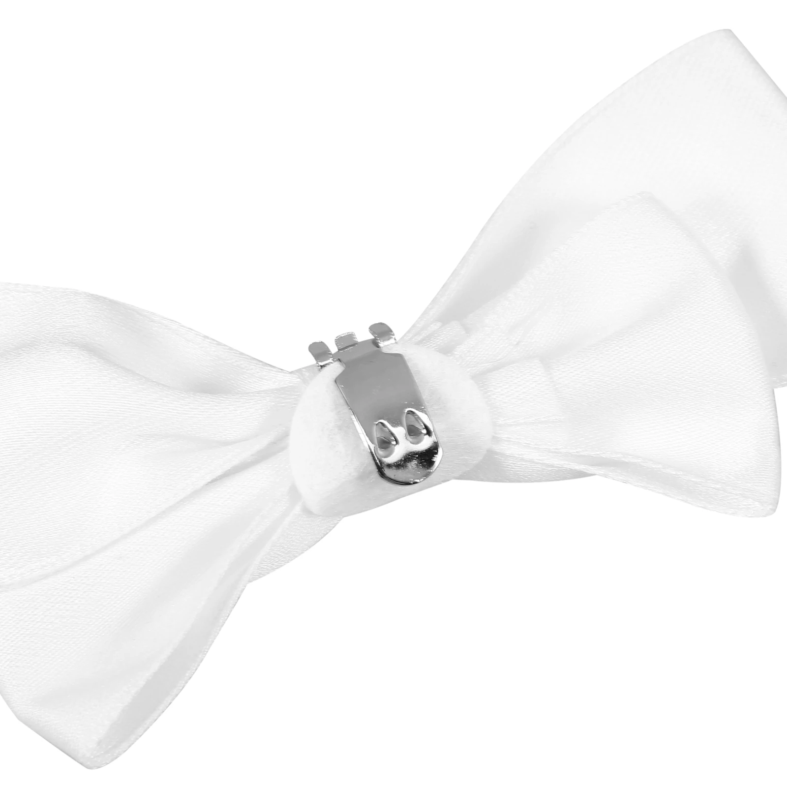 

2PCS White Bow Buckle Decorations Stylish Bridal Wedding Shoe Clips Elegant Fabric Bowknot Durability Practicality Shoe