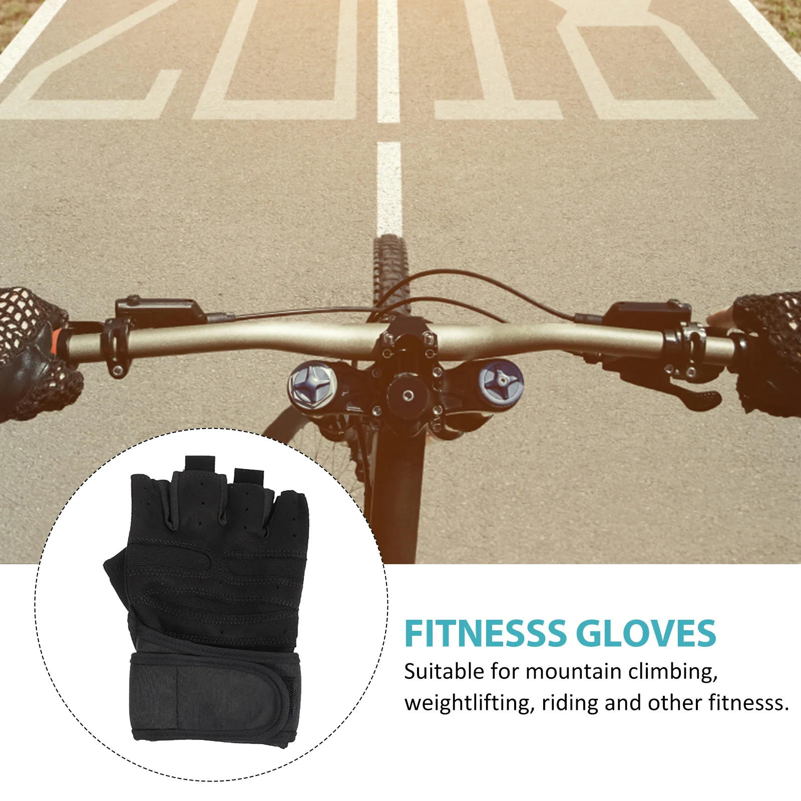 

1Pair Half-Finger Gloves Fitness Men Durable Breathable Outdoor Gloves for Riding Weightlifting Thickened Shock-Absorbing Palm