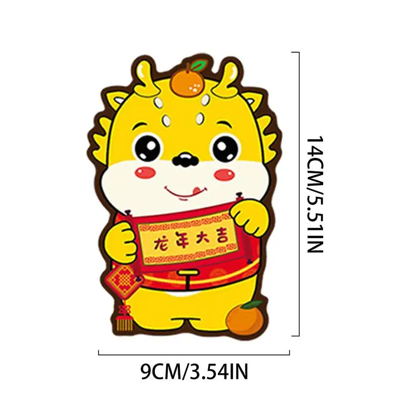 Busta cinese Dragon Red 2024 Cute Dragon Red Pocket 6 Patterns Cartoon Lucky Money buste borsa per soldi fortunata cinese
