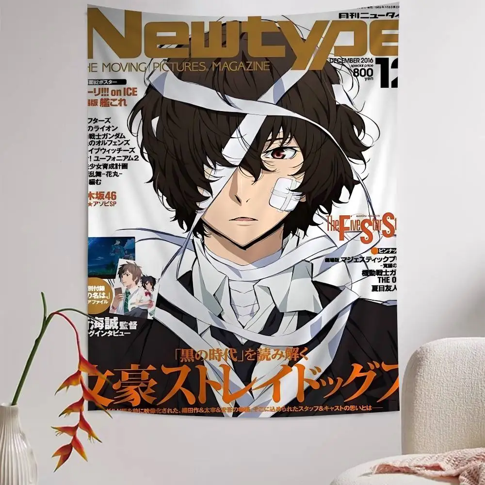 Japanese Anime B-Bungo S-Stray Dogs D-Dazai O-Osamu Printed Large Wall Tapestry Art Science Fiction Room Home Decor Blanket