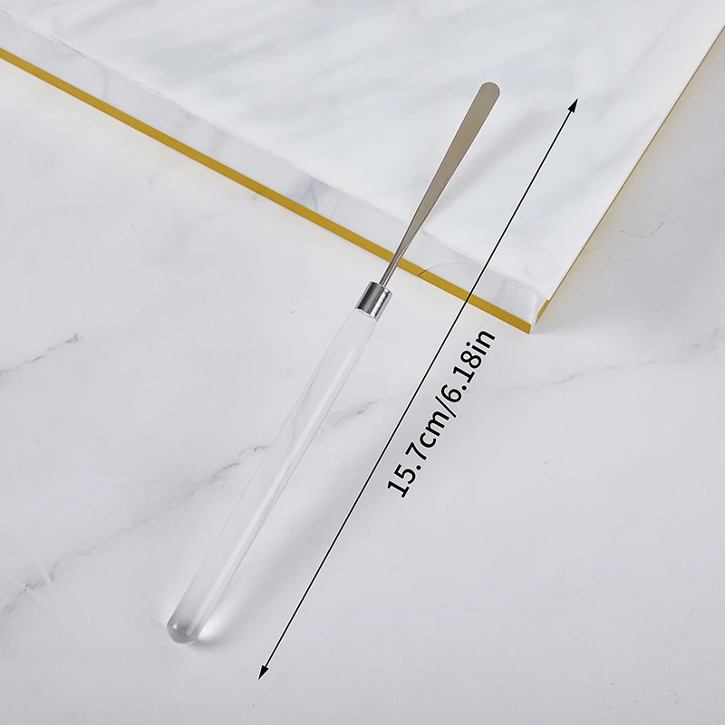 1 ชิ้น Nail Art Stirring Rod สแตนเลสอะคริลิคผง UV เจลกวนเล็บเครื่องมือ Spatula Pin เล็บอุปกรณ์เสริมและเครื่องมือ