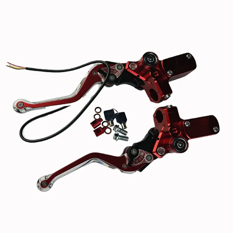 CNC front and rear disc brake assembly handle LED light clutch brake assembly New motorcycle modified 6 gear adjustable