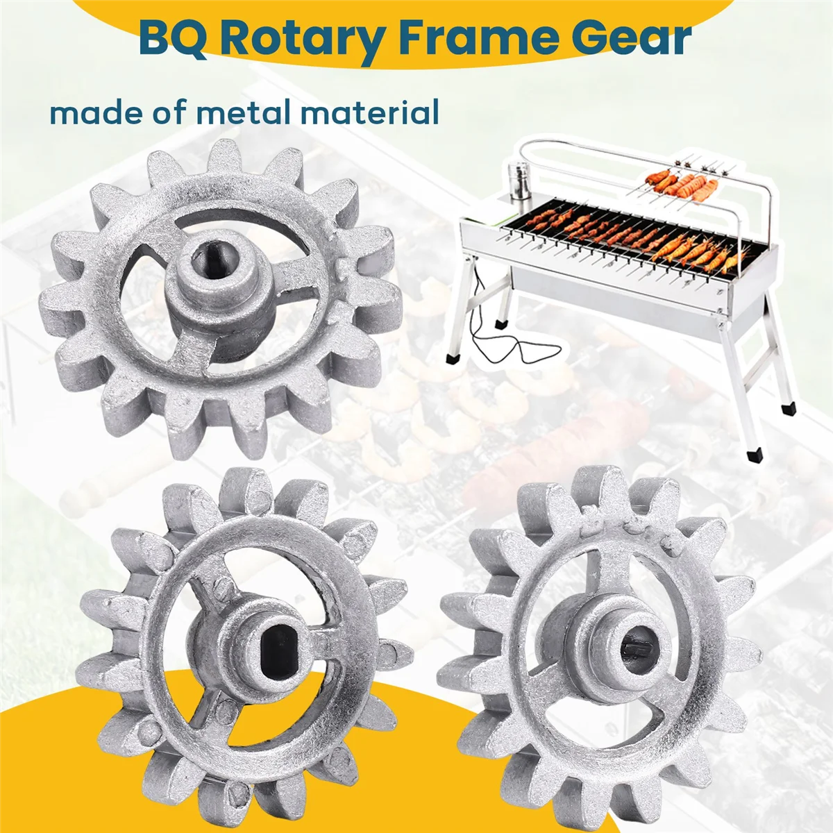 Новая рамочная шестерня «сделай сам», автоматические вращающиеся аксессуары для инструментов для барбекю, шестерни с электродвигателем для всех видов плоских игл для выпечки