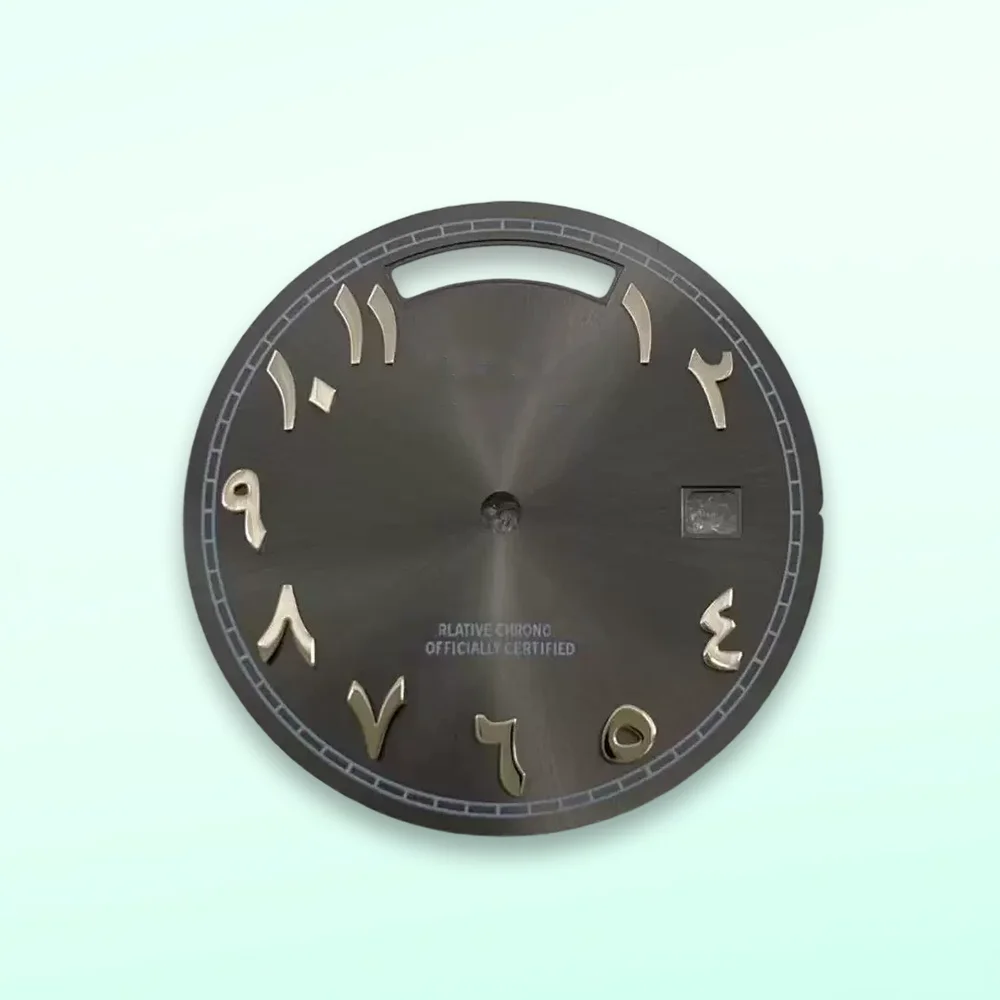 31mm S Dial Day And Date Arab numerals Dial Suitable For 8285 Movement Sunburst Dial 31MM 8285 Watch Accessories Watch case
