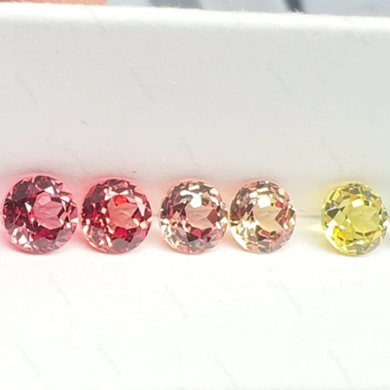 

Selectable AGL Certificate Lab Grown Sapphire Multiple Color Round Shape Charms Beads for Diy Jewelry Making Bracelet Materials