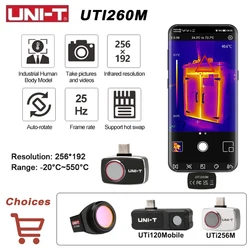 UNI-T Thermal Imager For Phone UTi256M UTi260M PCB Electronic Temperature Floor Heating Test Type C Infrared Thermal Camera