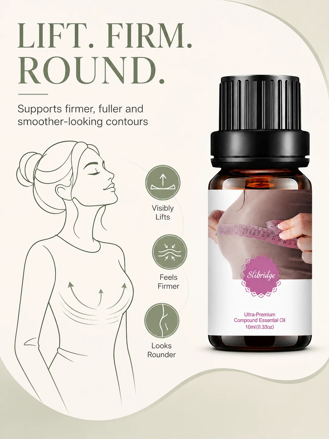 Skin Resilience Boost Body Oil Target Dull and Slack Chest Skin Gentle Daily Conditioning to Enhance Bust Visual Look